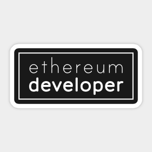 Ethereum developer - ETHER Sticker